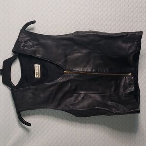 Black Leather Vest